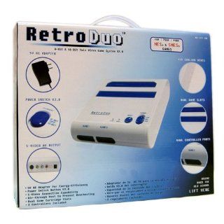 Retro Bit Retro Duo Twin Video Game System ( Nintendo NES / Super Nintendo SNES)   Blue / White Toys & Games