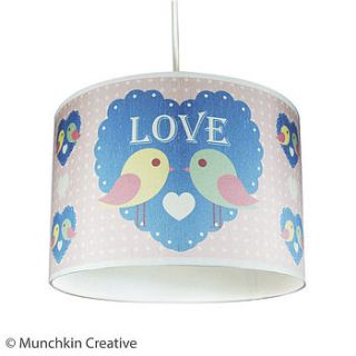 love birds lampshade by munchkin creative