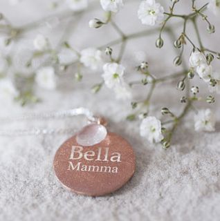 bella mamma 'beautiful mum' necklace by oh so cherished