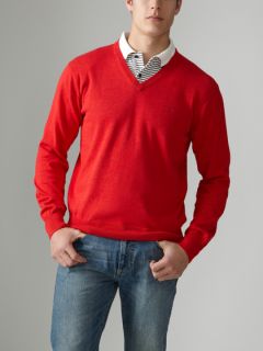 Lightweight Cotton V Neck Sweater by GANT