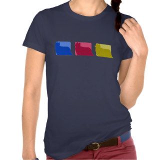 Colorful Yorkshire Terrier Silhouettes T shirts