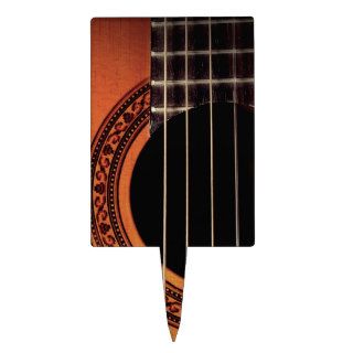 Acoustic Guitar Rectangle Cake Toppers