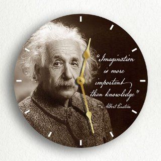 Albert Einstein Imagination Quote 10" Silent Wall Clock   Albert Einstein Quote On Imagination