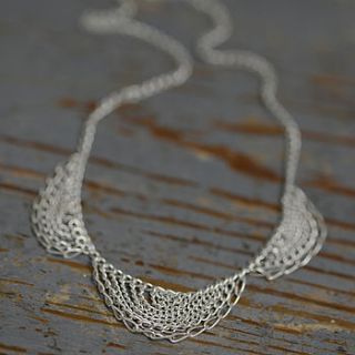 sterling silver scallop necklace by kate wood jewellery