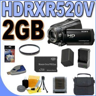 Sony HDR XR520V 240GB HDD High Definition Camcorder w/12x Optical Zoom BigVALUEInc Accessory Saver 2GB PRODuo FH100 Replacement Battery/Rapid Charger Bundle  Hard Disk Drive Camcorders  Camera & Photo