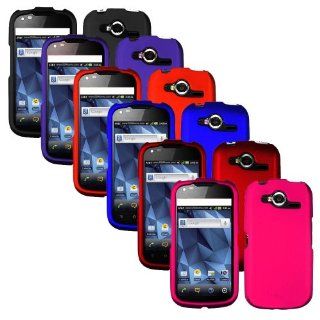 Importer520 6in1 Combo Colorful Rubberized Hard Protector Case Cover for Pantech Burst P9070 9070 Cell Phones & Accessories