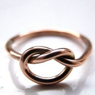 rose gold love knot ring by kirsty taylor jewellery