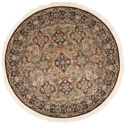 Asian Hand knotted Royal Kerman Multicolor Wool Rug (8' Round) Safavieh Round/Oval/Square