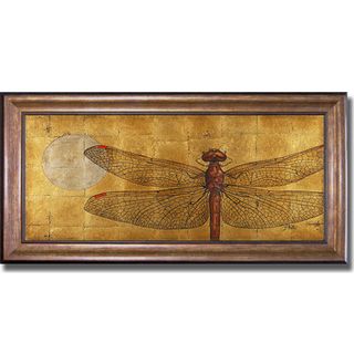 Patricia Pinto 'Dragonfly on Gold' Framed Canvas Art Canvas