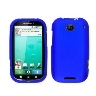 Motorola MB520 Bravo Cell Phone Snap on Cover Blue Rubberized Cell Phones & Accessories