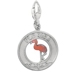 Sterling Silver 'Flamingo' Charm Silver Charms