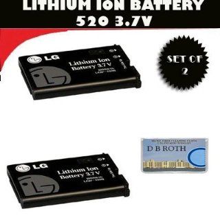 Set of 2 Original LG Lithium Ion Battery LGIP 520 for LG VX5400 VX5500 VX8350 VX8360 CU515 + DBRoth Cloth Cell Phones & Accessories