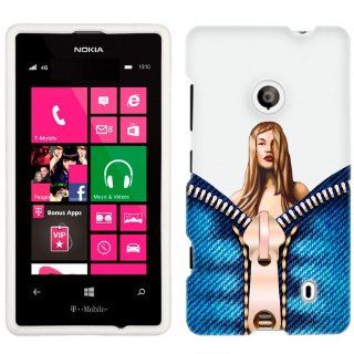 Nokia Lumia 521 Zipper Jean Girl Phone Case Cover Cell Phones & Accessories