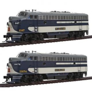 Wm. K. Walthers, Inc. / PROTO  2000 HO Scale Diesel EMD F7A A Set Powered with Sound and DCC Wabash #1147 and #1147A Toys & Games