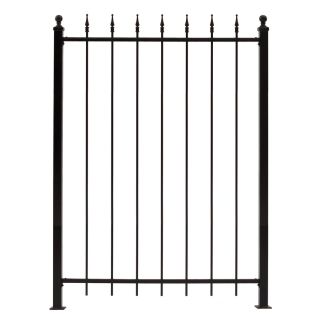 Gilpin Black Steel Fence Panel (Common 72 in x 48 in; Actual 70 in x 48 in)