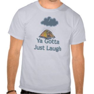 Camping in the Rain T shirts