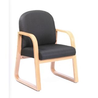 Boss Office Products Reception Arm Chair B9560 XX Fabric Burgundy, Finish M
