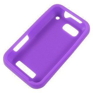 Purple Silicone Skin Cover for Motorola DEFY MB525 Cell Phones & Accessories