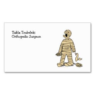 Funny Mummy Broken Hand Halloween Business Card Templates