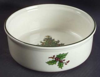 Cuthbertson Christmas Tree (Narrow Green Band,Cream) Large All Purpose Bowl, Fin