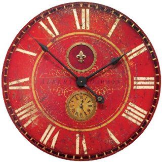 Timeworks Grand Classics 31" Wall Clock, Dawson, Red  