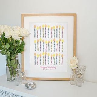personalised fingerprint candles print by lillypea event stationery