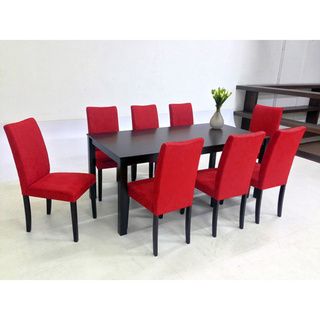 Warehouse of Tiffany 9 piece Red Juno Table Dining Set Warehouse of Tiffany Dining Sets
