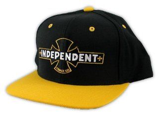 INDEPENDENT PAINTED BAR & CROSS STARTER ADJUSTABLE SNAPBACK HAT Black/Yellow  Sports Fan Baseball Caps  Sports & Outdoors