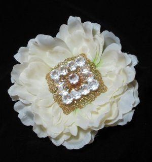 Ivory Vintage Jewelry Peony Flower Hair Clip  Beauty
