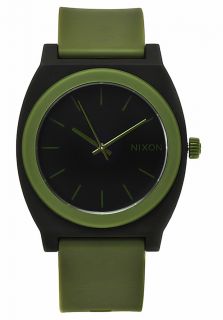 Nixon A119 042  Watches,The Time Teller P Black Dial Hunter Green Polyurethane, Casual Nixon Quartz Watches