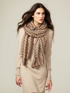 Mohair Woven Zig Zag Scarf 72" x 26" by Missoni