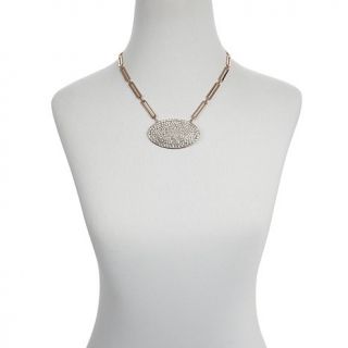 AKKAD "Splendorista" Pavé Crystal Oval Drop 17 1/2" Necklac