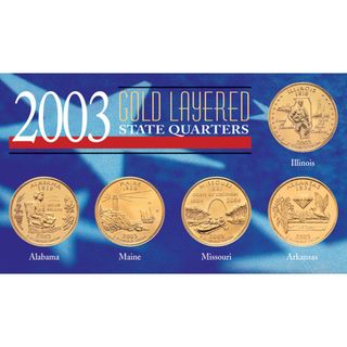 American Coin Treasures 2003 Gold layered Statehood Quarters American Coin Treasures Coins