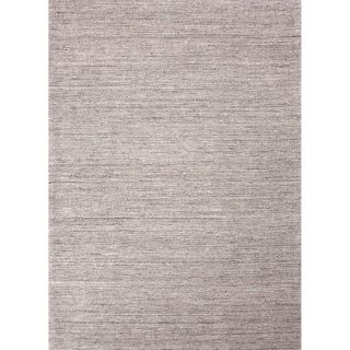 Hand loomed Solid pattern Gray/ Black Area Rug (5 X 8)