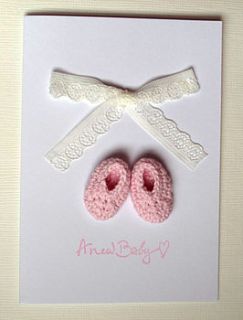 handmade baby girl card by lytton and lily vintage home & garden