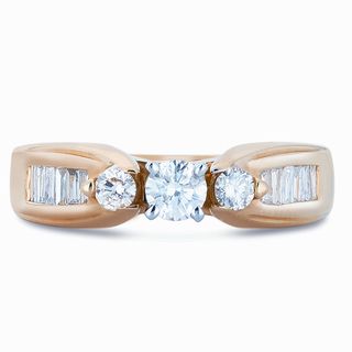 Classic 14k Yellow Gold 7/8ct TDW Diamond Engagement Ring (I J, I1 I2) Engagement Rings