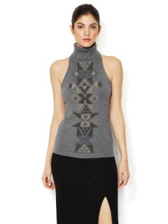 Halter Beaded Sweater by L.A.M.B.