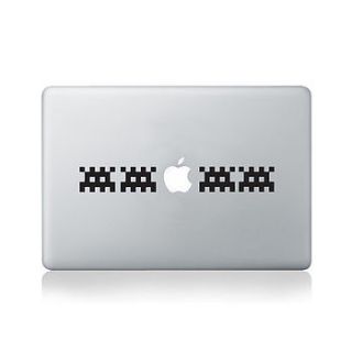space invader line decal for macbook by vinyl revolution