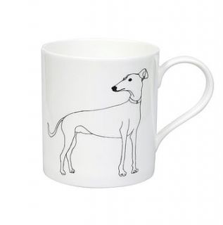 greyhound mug by nadia sparham