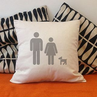 personalised 'family cushion' by a piece of ltd