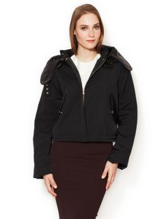 Leather Trim Hooded Jacket by Bally