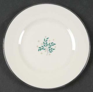 Syracuse Lyric Bread & Butter Plate, Fine China Dinnerware   Green Leaves On Bra