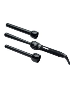 TRIO 3 in 1 Clipless Curling Iron Set 19mm, 25mm, & Tapered Conical Barrels by Jose Eber