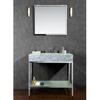 Ariel Brightwater 36 Single sink Bathroom Vanity Set White Size Single Vanities