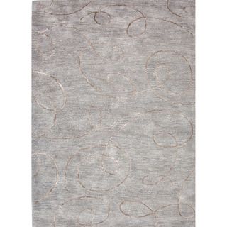 Hand tufted Transitional Tone on tone Blue Rug (96 X 136)