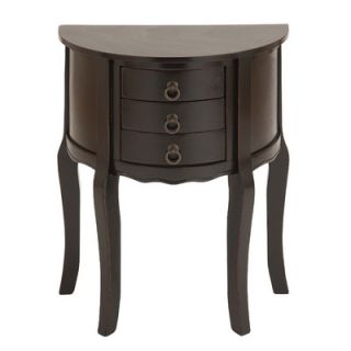 Woodland Imports 3 Drawer Nightstand 9621 Color Dark Brown