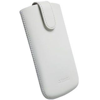KRUSELL ASPERO SLIM LEATHER POUCH CASE COVER FOR SAMSUNG GALAXY S4 SIV  WHITE Cell Phones & Accessories
