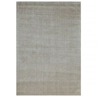 Hand loomed Ivory Solid Pattern Wool Rug (5 X 8)
