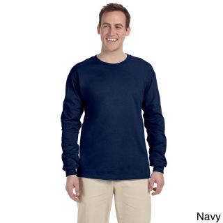 Jerzees Jerzees Mens Hidensi t Long Sleeve Solid T shirt Navy Size XXL