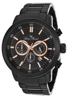 Lucien Piccard 12011 BB 11 RA  Watches,Monte Viso Black IP Steel Case Chronograph Black Textured Dial, Casual Lucien Piccard Quartz Watches